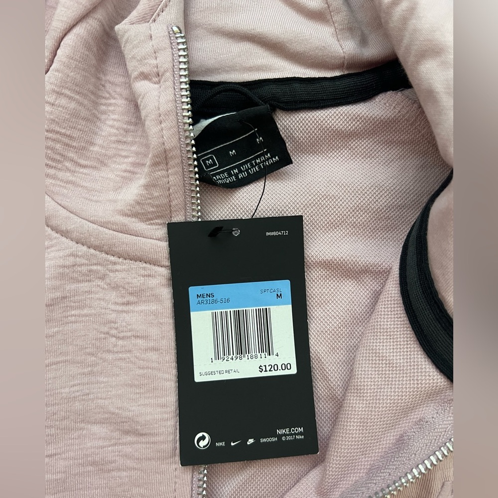 Men’s medium Nike Pink full-zip hooded sweat shirt NWT - Picture 3 of 6